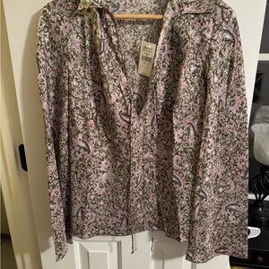 Banana Republic Silk Paisley Blouse NWT